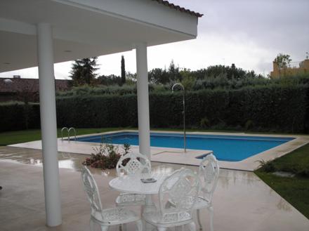 Piscina en chalet unifamiliar en Madrid