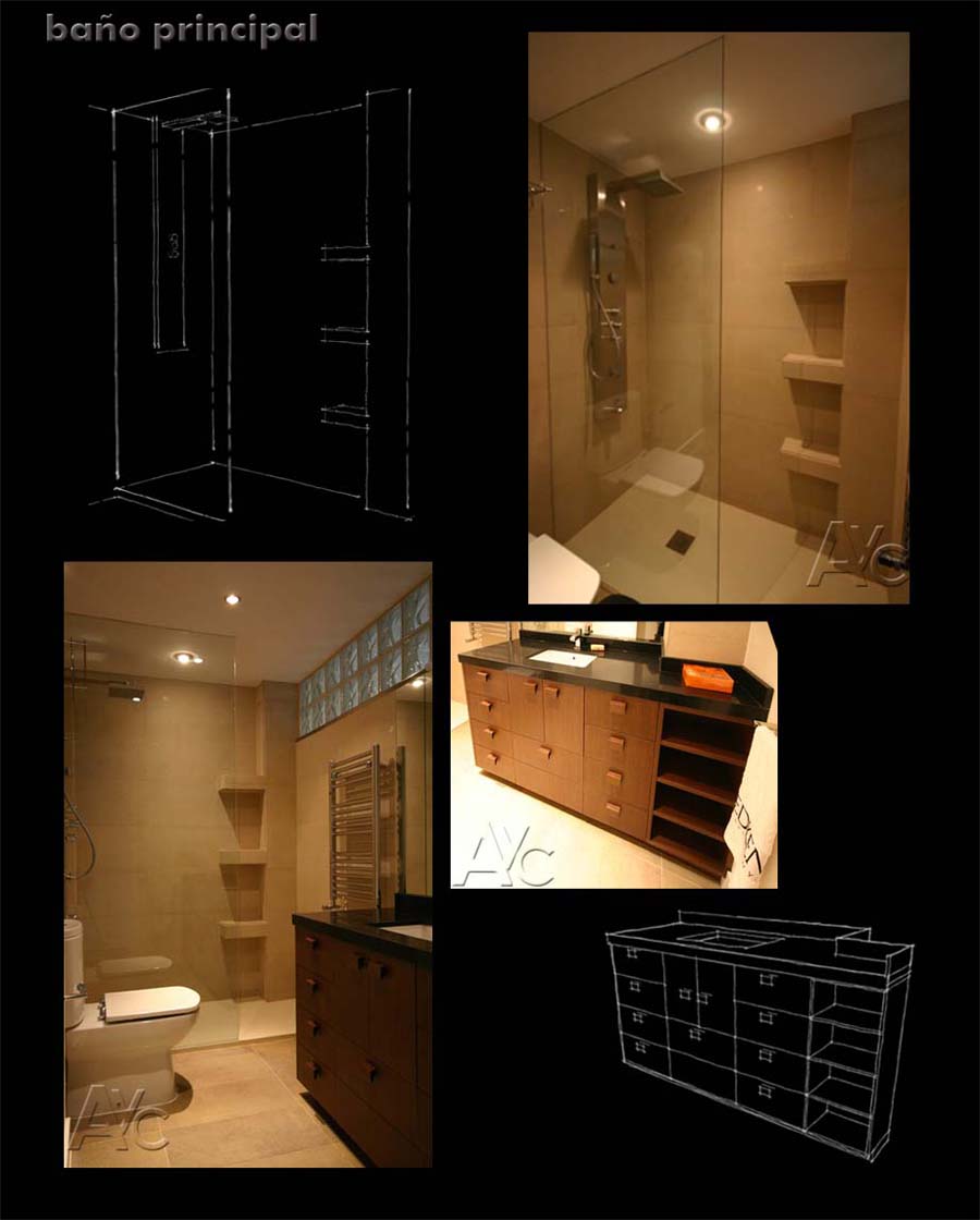 Diseño de baño con mueble a medida