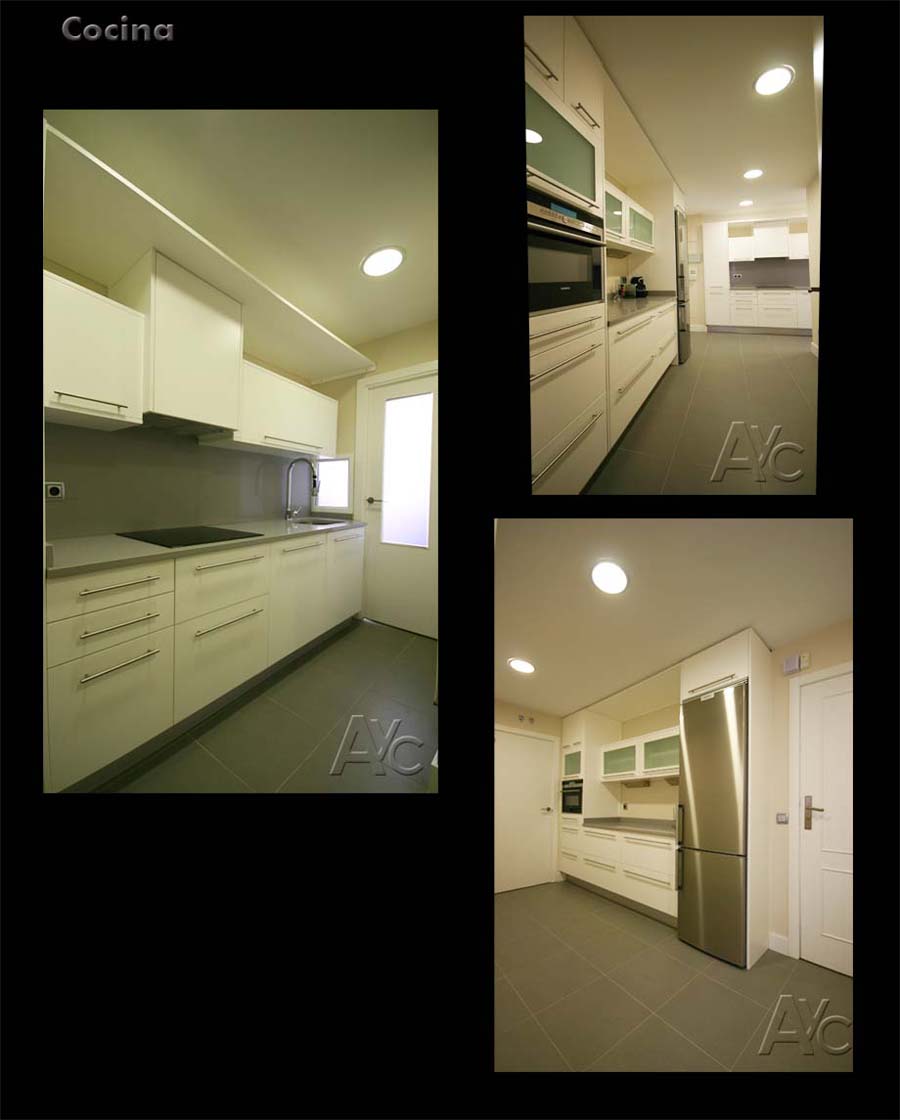 Reforma de cocina con mueble sacado en blanco